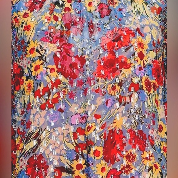 NWT Anthropologie Velvet “Keiara” Chiffon Ruffle Sleeve Top -XS - Picture 7 of 16